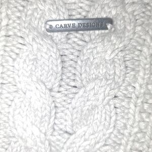 Carve Designs Women's White Cable Knit Sweater XL Like New